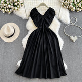 Cute V-neck Dress, Fashion Dress HZ1022