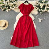 Cute V-neck Dress, A-line Fashion Dress HZ1022