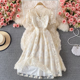Cute Lace Short A Line Dress Fashion Dress HZ1022