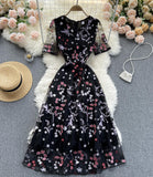 Black A Line Lace Short Dress Fashion Dress HZ1022