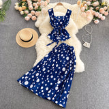 Cute Regular Polka Dot Dress Two Pieces Dress HZ1022