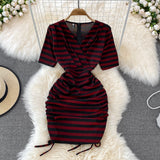 Sexy V Neck Short Dress Fashion Dress HZ1022