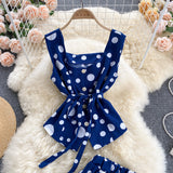 Cute Regular Polka Dot Dress Two Pieces Dress HZ1022