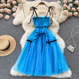 Cute Tulle Blue Short A Line Dress Fashion Dress HZ1022