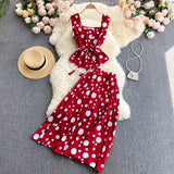 Cute Regular Polka Dot Dress Two Pieces Dress HZ1022