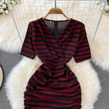 Sexy V Neck Short Dress Fashion Dress HZ1022