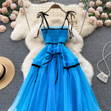 Cute Tulle Blue Short A Line Dress Fashion Dress HZ1022