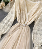 Cute Lace Long Dress Fashion Dress HZ1022