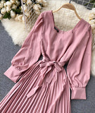 Simple A Line Long Sleeve Dress HZ1022