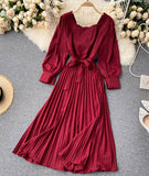 Simple A Line Long Sleeve Dress HZ1022