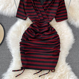 Sexy V Neck Short Dress Fashion Dress HZ1022
