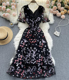 Black A Line Lace Short Dress Fashion Dress HZ1022
