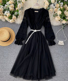 Cute Lace Long Dress Fashion Dress HZ1022