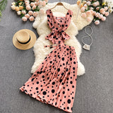 Cute Regular Polka Dot Dress Two Pieces Dress HZ1022