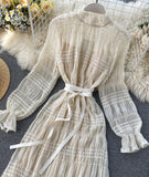 Unique Tulle Long Sleeve Dress Fashion Dress HZ1022