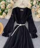 Cute Lace Long Dress Fashion Dress HZ1022