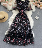 Black A Line Lace Short Dress Fashion Dress HZ1022