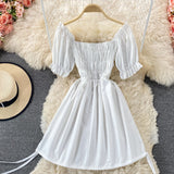 Cute Puff Sleeve A Line Dress HZ1022