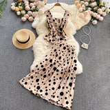Cute Regular Polka Dot Dress Two Pieces Dress HZ1022