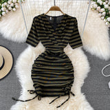 Sexy V Neck Short Dress Fashion Dress HZ1022