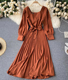 Simple A Line Long Sleeve Dress HZ1022
