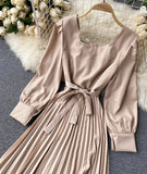 Simple A Line Long Sleeve Dress HZ1022