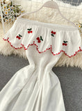 Cute A line cherry dress fashion girl dress HZ1022