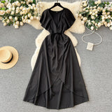 Cute V-neck Dress, A-line Fashion Dress HZ1022